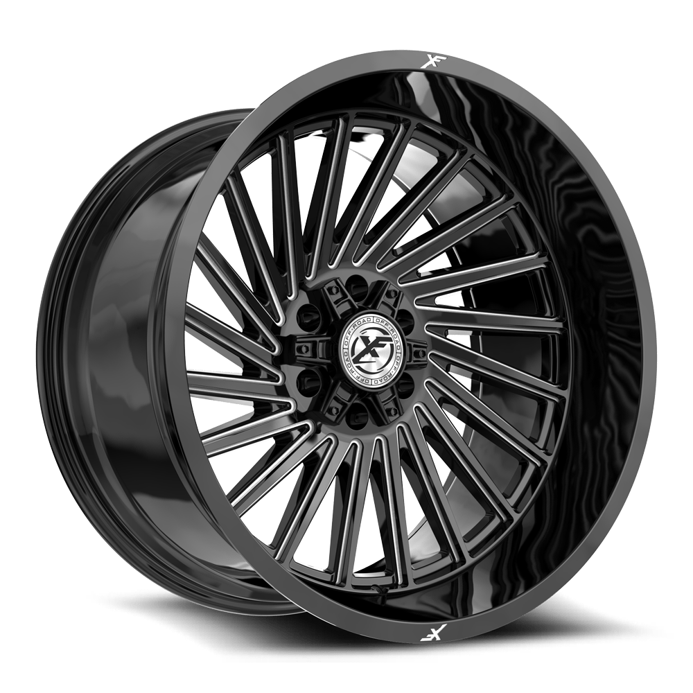 XF OFFROAD XF-239 Gloss Black Milled 20x9 +0 6x135/6x139.7 106.4