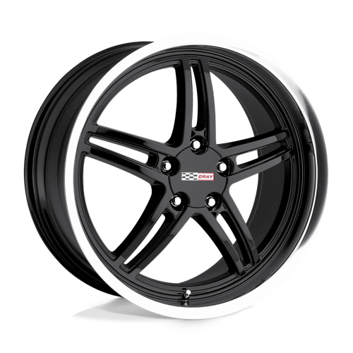Cray SCORPION Gloss Black W/ Mirror Cut Lip 18x9 +50 5X120.65 70.3