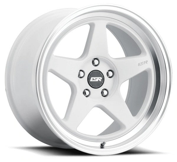 ESR CR5 GLOSS WHITE/MACHINE LIP 18x9.5 +22 5x114.3 72.6
