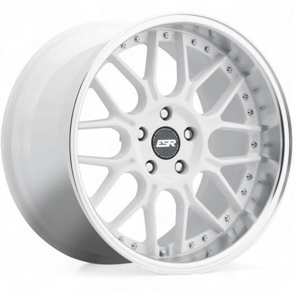 ESR CS18 Gloss White-Machined Lip 18x8.5 +40 5X112 72.6