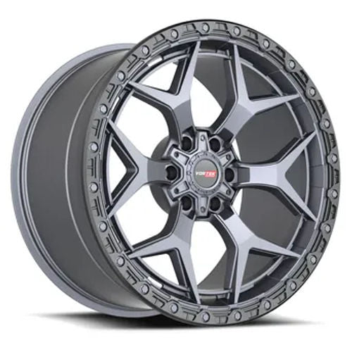 VORTEK VRT-603 Matte Titanium Black Bead Ring 18x9 -12 6x135/6x139.7 106.1