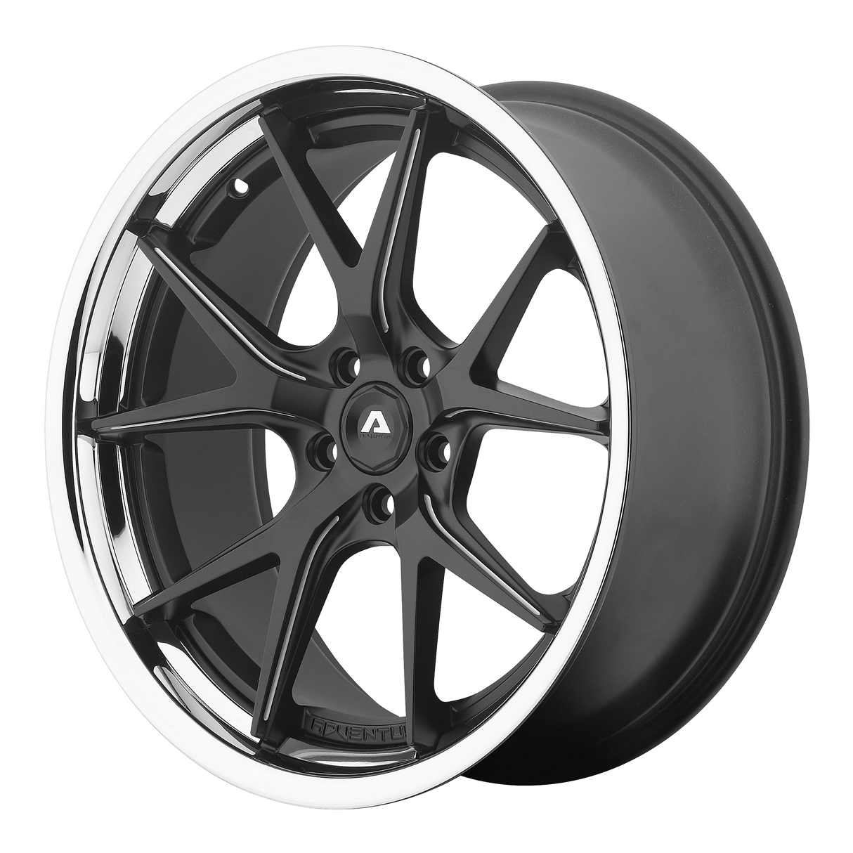 Adventus AVS-3 Matte Black Milled W/ Ss Lip 22x10.5 +25 5X115 74.1