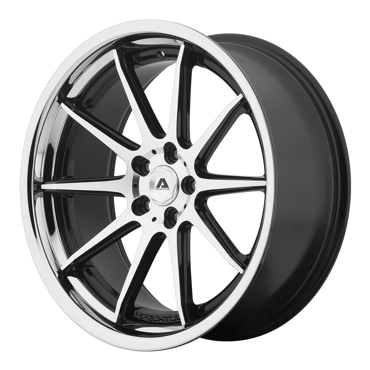 Adventus AVS-4 Gloss Black Machined W/ Ss Lip 20x8.5 +35 5X120 74.1