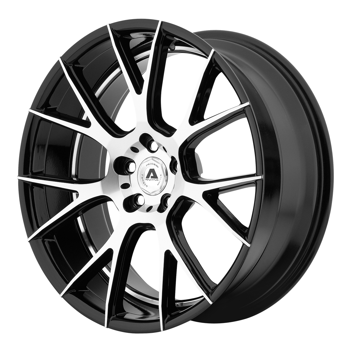 Adventus AVX-7 Gloss Black Machined 22x9 +15 5X115 74.1