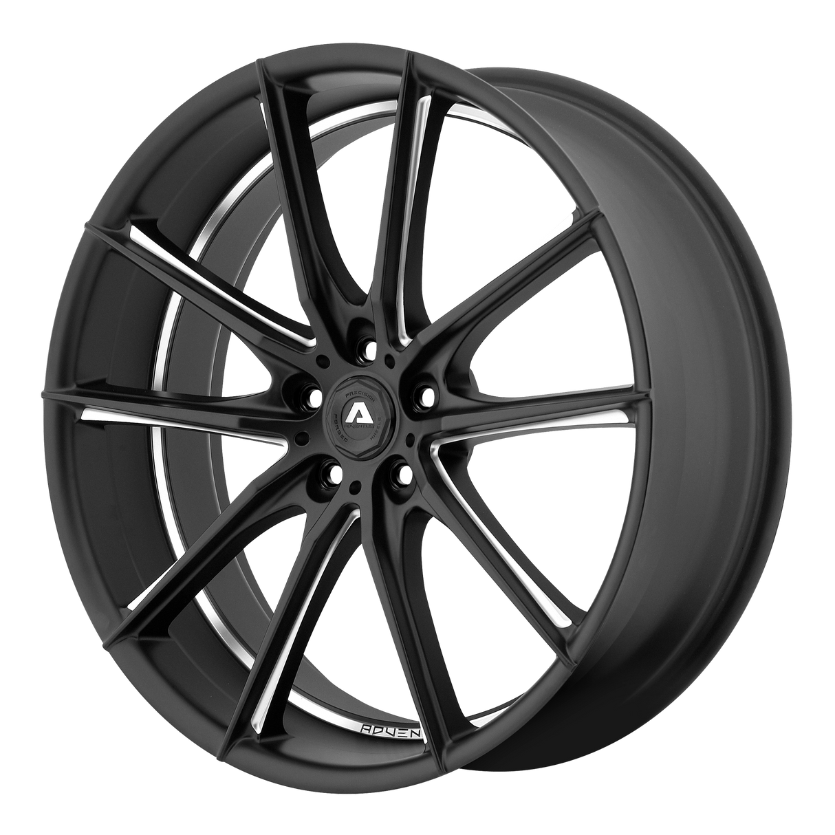 Adventus AVX-10 Matte Black Milled 20x8.5 +38 5X112 74.1