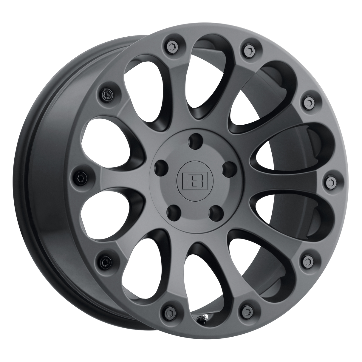 Level 8 IMPACT Matte Black 15x8 -24 5X127 71.5