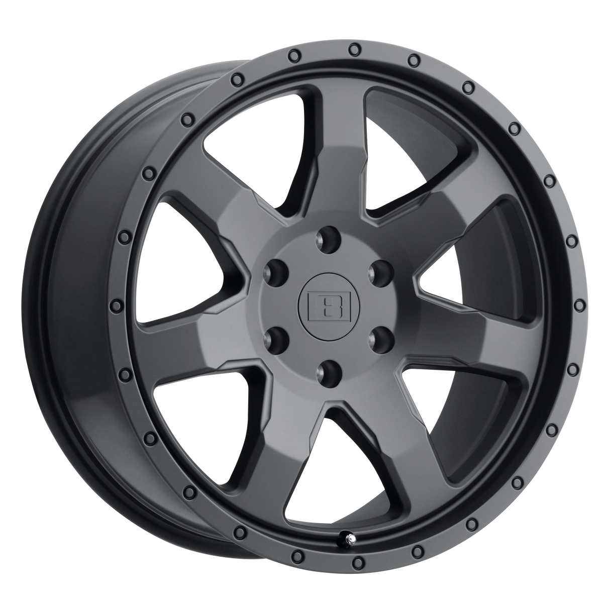 Level 8 SLAM Matte Black 20x9 +09 6X120 67.06