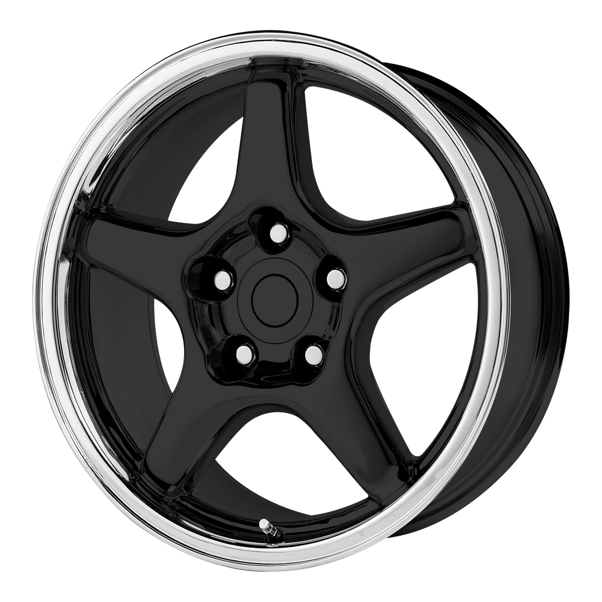 Performance Replicas PR103 Gloss Black W/ Machined Lip 17x9.5 +38 5X120.65 70.7
