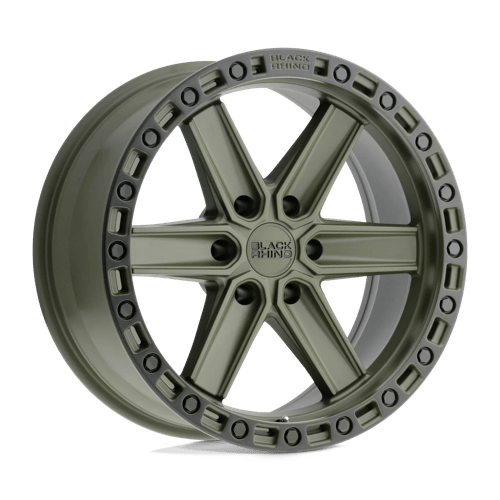 Black Rhino Hard Alloys HENDERSON Olive Drab Green W/ Black Ring 20x9.5 +18 6X139.7 112.1