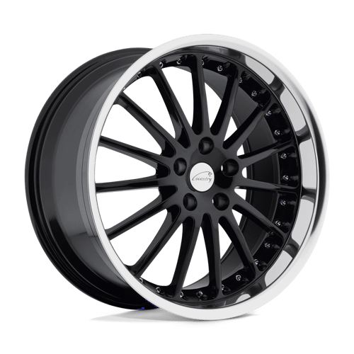 Coventry WHITLEY Gloss Black W/ Mirror Cut Lip 20x8.5 +20 5X120.65 73.8