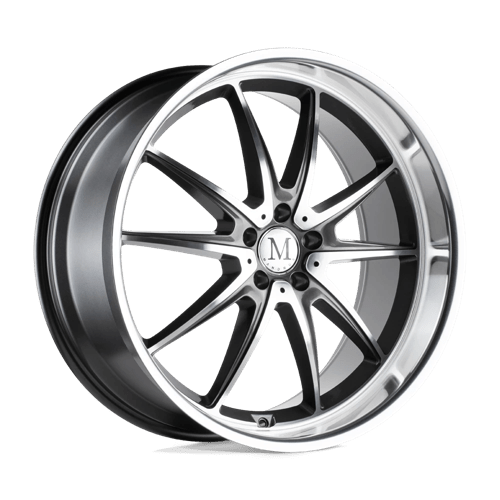 Mandrus ARGENT Gloss Gunmetal W/ Mirror Cut Face 19x9.5 +49 5X112 66.56