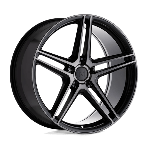 Mandrus BREMEN Semi Gloss Black W/ Mirror Cut Face 20x8.5 +22 5X112 66.56