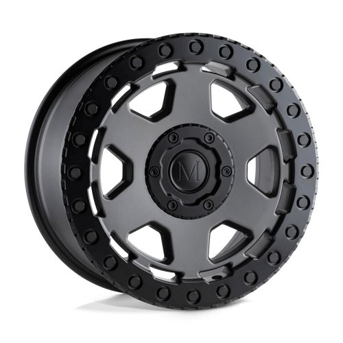 Mandrus FORSCHER Matte Gunmetal W/ Black Lip Edge 20x9 +10 5X130 84.1