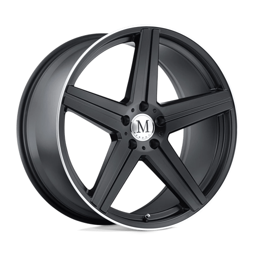 Mandrus ESTRELLA Matte Black W/ Machined Lip 20x10 +40 5X112 66.56