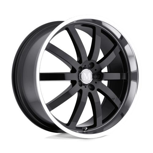 Mandrus WILHELM Gloss Black W/ Mirror Cut Lip 17x8 +25 5X112 66.56