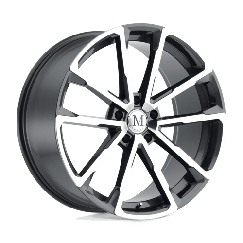 Mandrus WOLF Gloss Gunmetal W/ Mirror Cut Face 22x10.5 +35 5X130 84.1