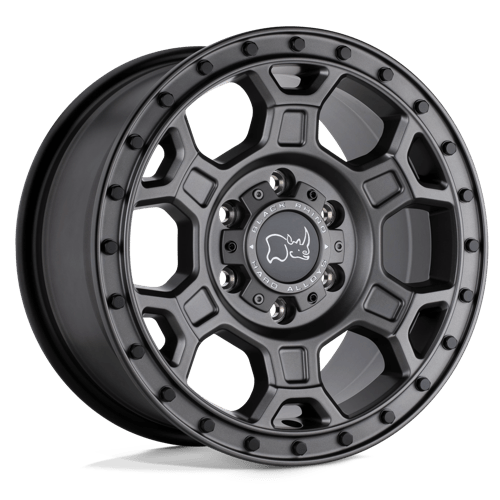 Black Rhino Hard Alloys MIDHILL Matte Gunmetal W/ Black Bolts 17x8 +45 5X160 65.1