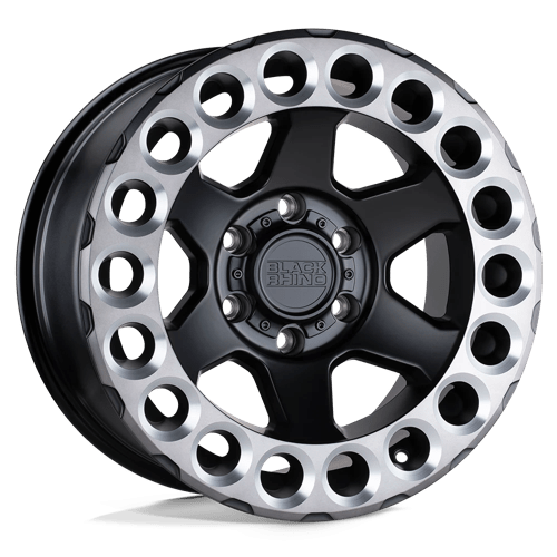 Black Rhino Hard Alloys ODESSA Matte Black W/ Machined Tint Lip & Milled Rings 18x9.5 -18 6X139.7 112.1