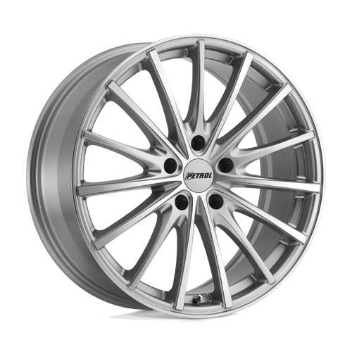 Petrol P3A Silver W/ Machined Cut Face 18x8 +35 5X100 72.1