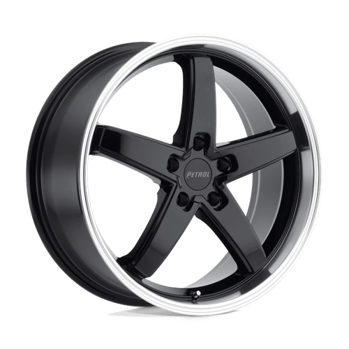 Petrol P1B Gloss Black W/ Machined Cut Lip 17x8 +40 5X108 72.1