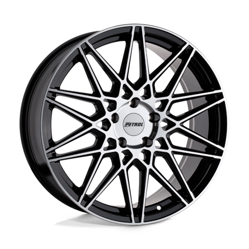 Petrol P3C Gloss Black W/ Machined Face 18x8 +40 5X114.3 76.1