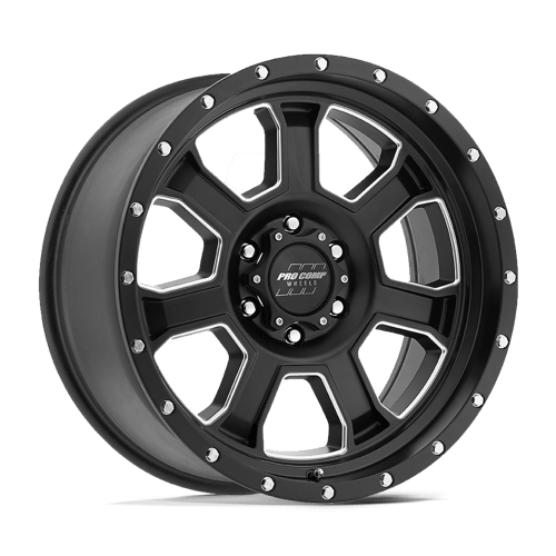 Pro Comp Alloys PA43 SLEDGE Satin Black Milled 17x9 -6 6X139.7 108