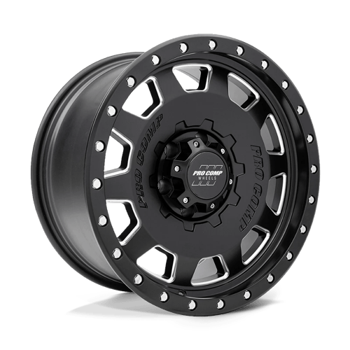 Pro Comp Alloys PA60 HAMMER Satin Black W/ Ss Bolts 17x9 -6 5X127 71.5