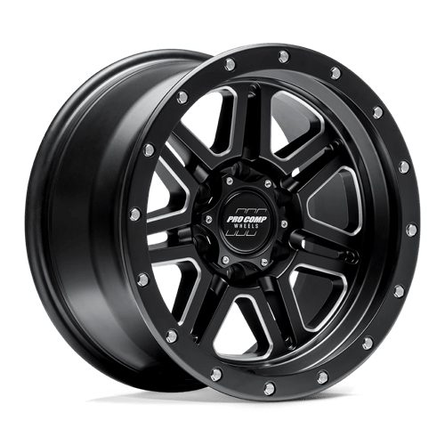 Pro Comp Alloys PA62 APEX Satin Black Milled 17x9 -6 5X127 71.5