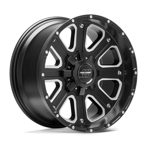 Pro Comp Alloys PA72 AXIS Satin Black Milled 17x9 -6 6X135/6X139.7 108