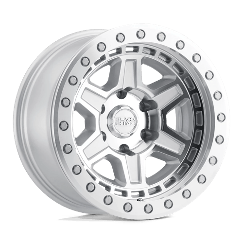 Black Rhino Hard Alloys RENO Silver W/ Mirror Face & Silver Bolts 17x8.5 -38 5X127 71.6