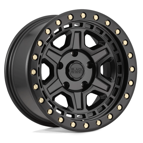 Black Rhino Hard Alloys RENO Matte Black W/ Brass Bolts 17x9 +0 5X139.7 78.1