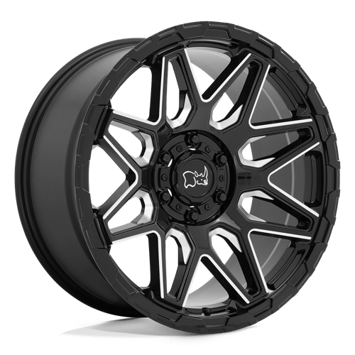 Black Rhino Hard Alloys SHOCKWAVE Gloss Black W/ Milled Spokes 20x9.5 -18 5X127 71.6