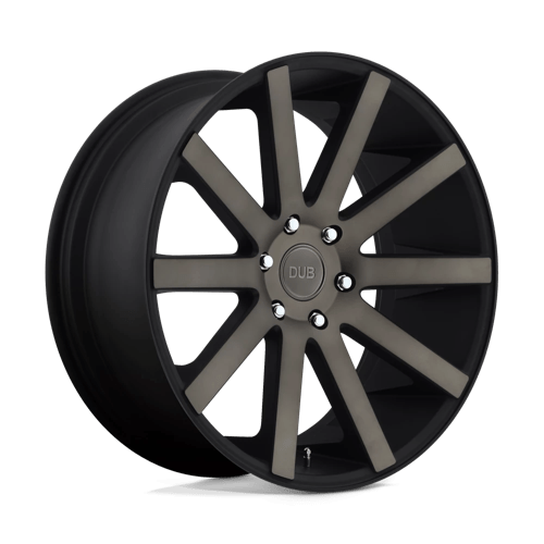 DUB S121 SHOT CALLA Matte Black Double Dark Tint 24x10 +30 6X135 87.1