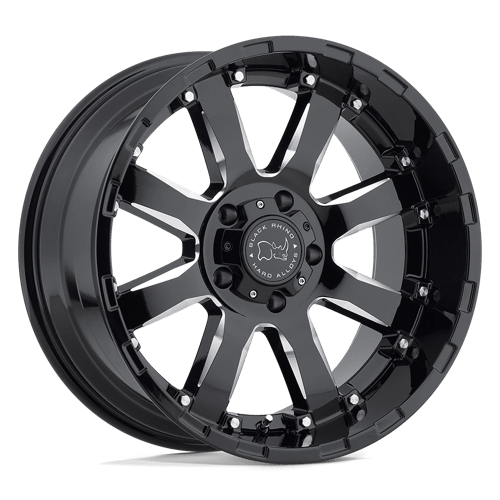 Black Rhino Hard Alloys SIERRA Gloss Black W/ Milled Spokes 18x9 -12 6X139.7 112.1