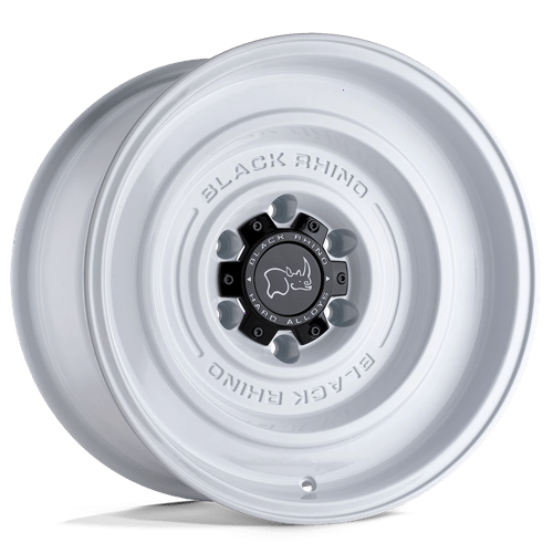 Black Rhino Hard Alloys SOLID Gloss White 17x9.5 -18 5X127 71.6