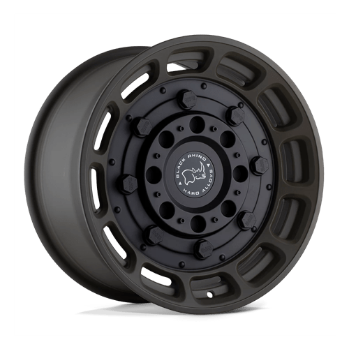 Black Rhino Hard Alloys WARTHOG Matte Olive Dab Green W/ Black Center 17x8.5 -18 6X139.7 112.1
