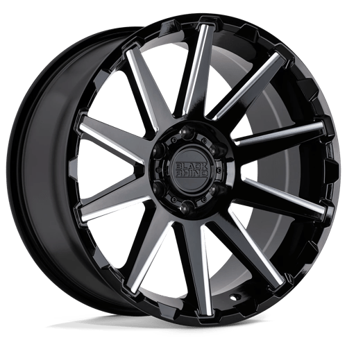 Black Rhino Hard Alloys TYPHOON Gloss Black W/ Milled Spokes 20x9.5 +12 6X135 87.1