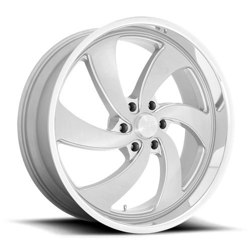 US Mag U134 DESPERADO Silver Brushed Face Milled Diamond Cut Lip 24x10 +25 6X139.7 78