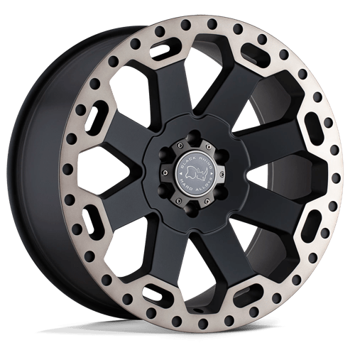 Black Rhino Hard Alloys WARLORD Matte Black W/ Machined Dark Tint 18x8 +35 5X110 72.1