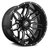 XF OFFROAD XF-222 Gloss Black Milled 20x12 -44 5x139.7/5x150 110.3