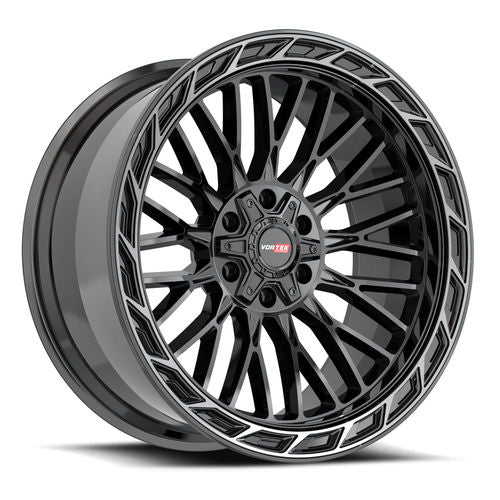 VORTEK VRP-502 Black Diamond Cut Ring W/ Dark Tint 20x9 +18 5x139.7/5x150 110.3