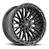 VORTEK VRP-502 Black Diamond Cut Ring W/ Dark Tint 22x10 -18 6x135/6x139.7 106.1