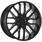 Forged Wheels XR101 Gloss Black - Milled Edge 22x10.0 -19 6x135/6x139.7 87.1