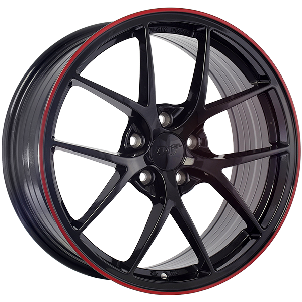 DAI Wheels SKY Gloss Black - Red Line 17x7.5 +40 5x114.3 67.1