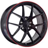DAI Wheels SKY Gloss Black - Red Line 18x8.0 +40 5x114.3 73.1
