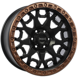 Ruffino HARD MIDNIGHT Satin Black - Satin Bronze Lip 20x9.0 +25 6x135 87.1