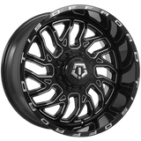 TIS Wheels 544 Gloss Black - Milled Edge 20x10.0 -25 5x114.3/5x127 78.1