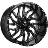 TIS Wheels 544 Gloss Black - Milled Edge 20x10.0 -25 6x135/6x139.7 108.1