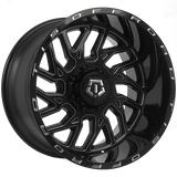 TIS Wheels 544 Gloss Black - Milled Edge 20x12.0 -44 6x135/6x139.7 108.1