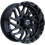 TIS Wheels 544 Gloss Black - Milled Edge 22x10.0 -19 8x170 125.2